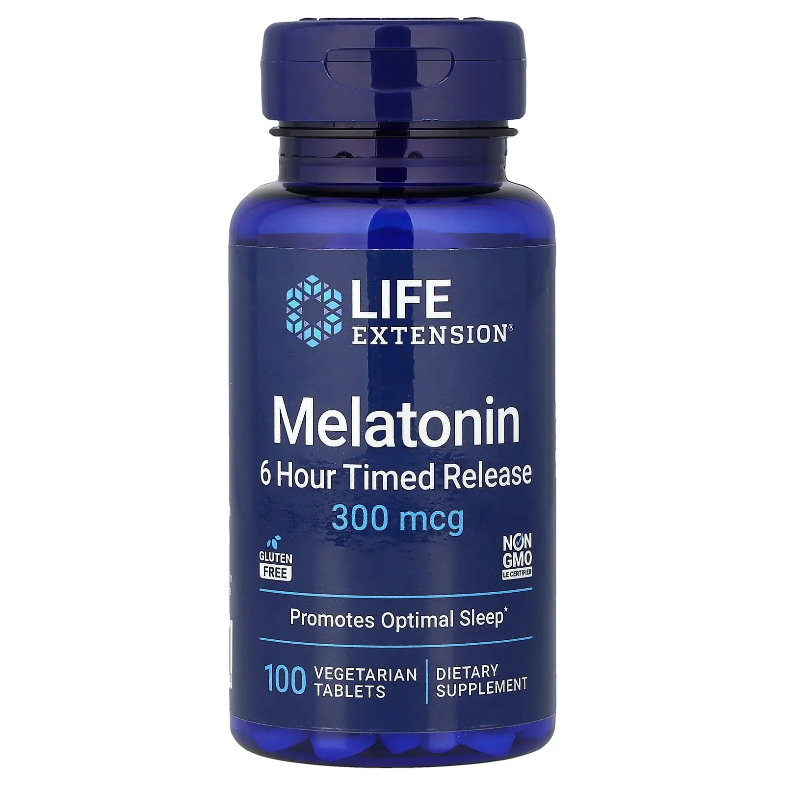 Life Extension Melatonin, 6 Hour Timed Release, 300 mcg, 100 Vegetarian Tablets