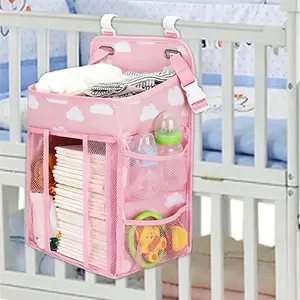 UFORU Cloud-shaped hanging storage pouch for bedside—multifunctional holder for tissues, diapers, and miscellaneous items Hangable Organiser