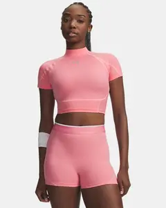 Under Armour HeatGear® Elite Women's Crop Mock Short Sleeve