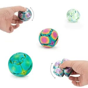 3 Piece Set 3D Printed Rotating Gear Ball, Interactive Rotatable Stress Relief Model, Multiple Sizes and Colors, Creative Desk Stress Relief Decoration, Perfect Gift!