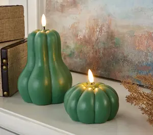 Home Reflections S/2 Flameless Pumpkin Figural Candles Home Reflections S/2 Flameless Pumpkin Figural Candles