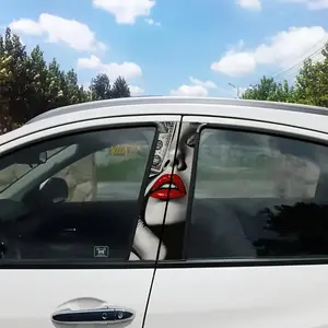 Creative Money & Lip Pattern Car Door Pillar Sticker, Car Window Decal, Decal For Cars, Universal Car Exterior Decoration Accessories for Car, Laptop, Phone, Car Vehicle Decoration