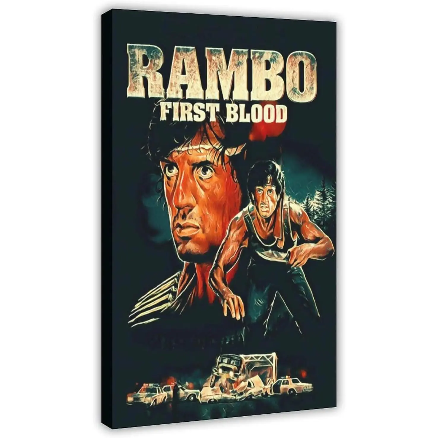 Rambo 02 Canvas Poster Bedroom Decor Landscape Office Room Decor Gift Frame: Frame: 12x18inch(30x45cm)