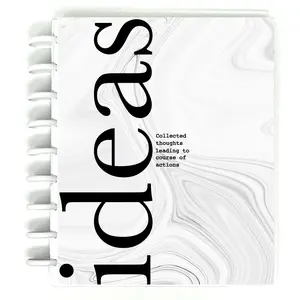 Bind'N Loose IDEAS White Marble Cover Discbound Journal