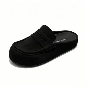 Fashion All Match Men Thick Sole Height Boost Slippers Outdoor Lazy Casual Footwear92286