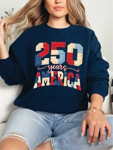 Happy 250th Birthday America ~ Unisex Crewneck Sweatshirts Printed in the USA