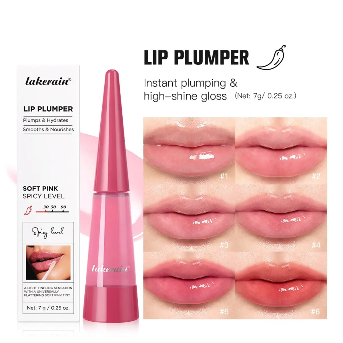 Lip Gloss Serum, Moisturizing Lip Oil, Long-Lasting Shine, Suitable for All Skin Types, Sensory Light, Sexy & Radiant Lips