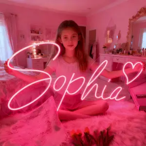 Custom Neon Sign for Wall Decor Personalized LED Neon Name Signs Customizable for Preppy Room Decor Aesthetic for Teen Girl Birthday Gifts Wedding Sign