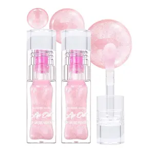 2Pcs Magic Color Changing Lip Oil,Boss Up Lip Glow Oil Color Changing Lip Gloss Hydrating Lip Plumping Oil Non-sticky Nourishing Primer Lip Tinted