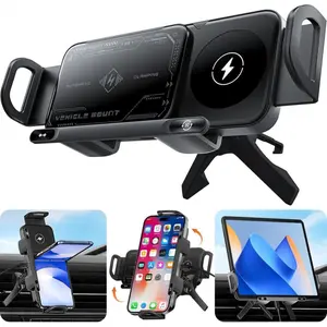 Car Foldable Screen Phone Holder, Car Wireless Charger, Multifunctional Car Phone Holder with Super Fast Charging, Automotive Car Charger, Car Interior Accessories