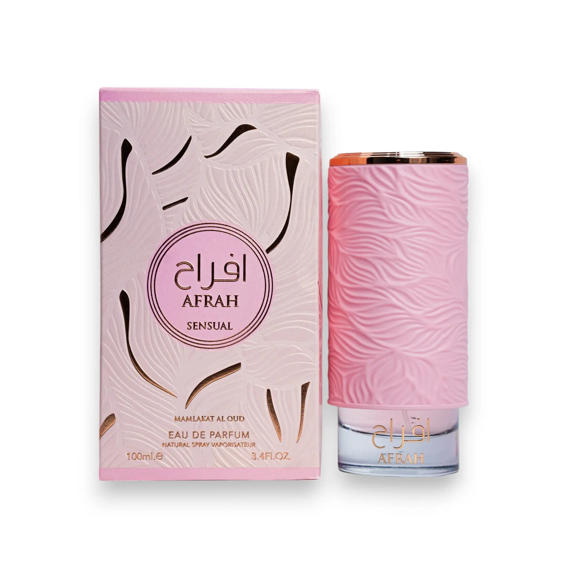 Mamlakat Al Oud Afrah Sensual Eau de Parfum for Women, 100 ml-3.4 oz Bottle, Floral Fragrance with Pink Pepper, Magnolia, Cedarwood, Patchouli, Litchi, Musk, Rose