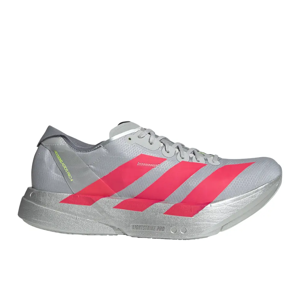 adidas Mens Adizero Adios Pro 4 Running Sneakers Shoes - Grey adidas Mens Adizero Adios Pro 4 Running Sneakers Shoes - Grey