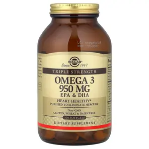 Solgar Omega 3, EPA & DHA, Triple Strength, 950 mg, 100 Softgels