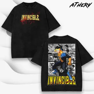 Mark Grayson Invincible Graphic T-shirt Oversized Streetwear Crewneck TV shows Troupe Hoodie Sweatshirt Tanktop 100% Cotton Vintage Acid Wash Tee Menswear 2026
