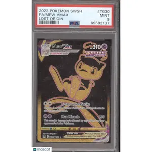 2022 Pokemon Sword & Shield Lost Origin Mew VMAX PSA 9 #TG30