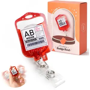 Liquid-Filled  Badge Reel, Shaker Retractable Badge Reel for , Doctors, Paramedics, Phlebotomists,  Workers, Office ( AB)