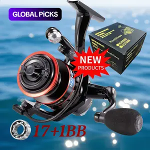 Rooblinos HJ Metal Spinning Fishing Reel - 8KG Max Drag! Smooth Casting No Tangles, High-Strength Rocker Arm & Aluminum Spool. Left/Right Hand Reversible. Perfect for Freshwater/Saltwater Bass/Carp Fishing. HJ1000-HJ7000 Models Available #GLOBAL PICKS