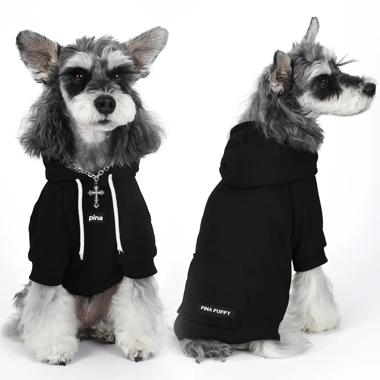 PINA Dog Hoodie,Dog Sweatshirt with Pocket, Dog Clothes with Hat Soft & Warm, All Weather Coat for Small Medium Large Dogs