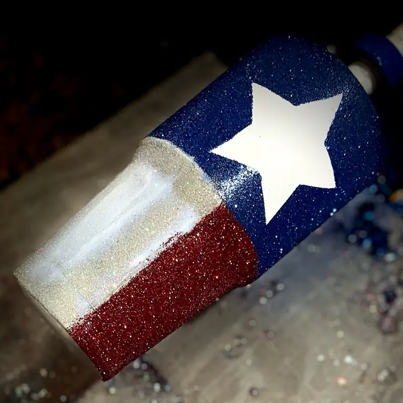 Texas Strong Glitter Tumbler
