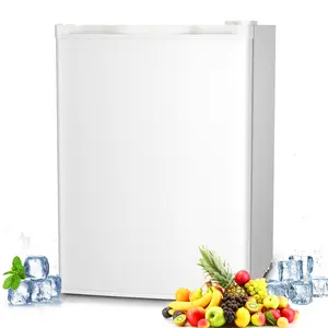 Electactic Mini Compact Refrigerator with Freezer, 2.6 Cu.Ft. Single Door Adjustable Removable Shelves for Apartment/Dorm/Office,WHITE