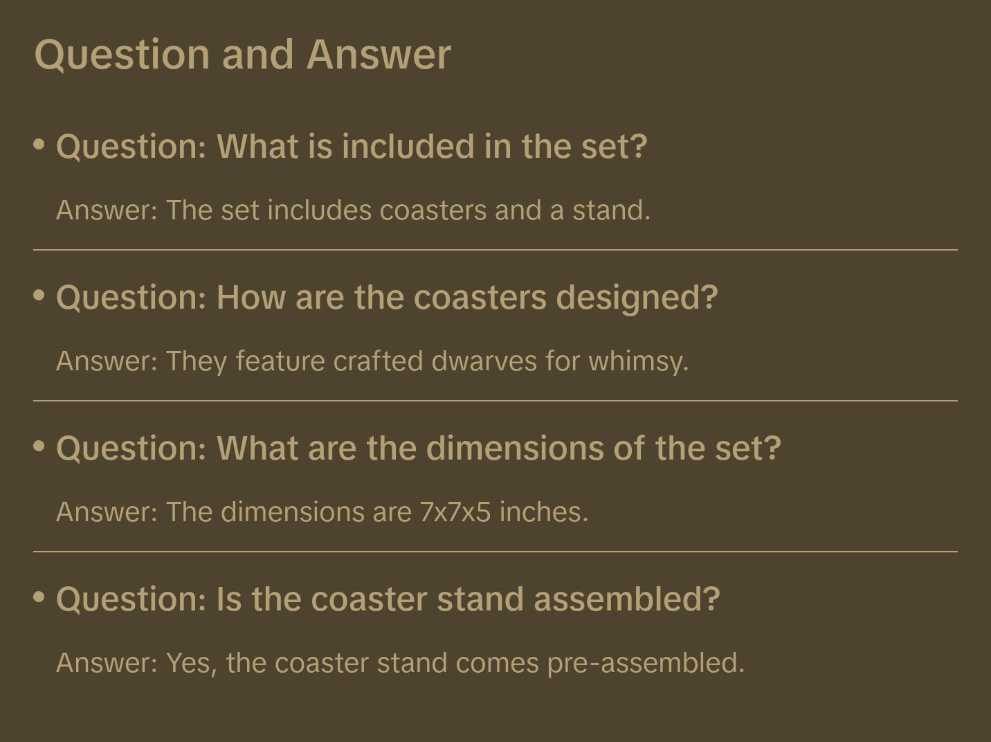 Rustic Dwarves Coasters with Barrel Coaster Stand