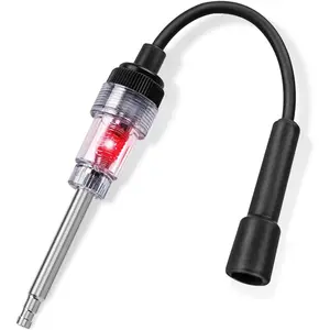 Spark Plug Tester, Plug in Straight Boot Motor Engine Ignition Lawnmower Checker, Universal Armature Diagnostic Detector Test Light for Checking Ignition System
