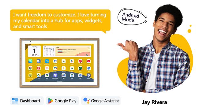 Product Introduction of 【Dual-Mode】ApoloSign Digital Calendar: 15.6" 21.5” Wall Planner Electronic Calendar for Chore Chart, Family Schedules, Smart Touchscreen Interactive Display, Supports All Apps via Google Play 4