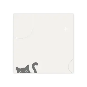 Black Cat, Beige, Cat, Stars, 4"x4", Stationery, Office, Cat Mom, Cat Lover, Gift, Sticky Notes, Home Office, Cat Lady, Office Must Haves, Notes, Post-it® notes