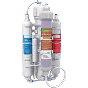 RO Buddie 4-Stage Aquarium Water Filter System, Reverse Osmosis RO/DI Filtration Unit for Fish Tank, Fountains, and More, 50 GPD (Gallons Per Day)