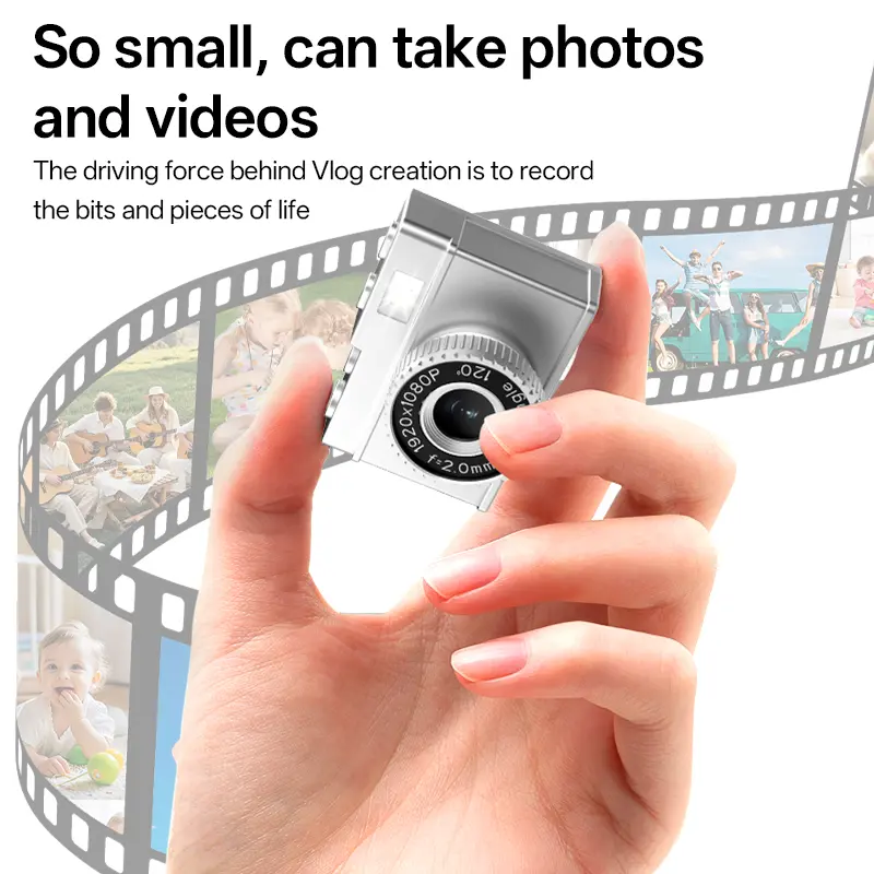 2026 New Retro Mini Digital Camera with 1.14 Inches Screen, 1080p HD Video Camcorder, 6 Filter Modes, 1-Click Photo & Video Recording, 3.7V, Digital Zoom, Custom Portable Travel Vlog Device