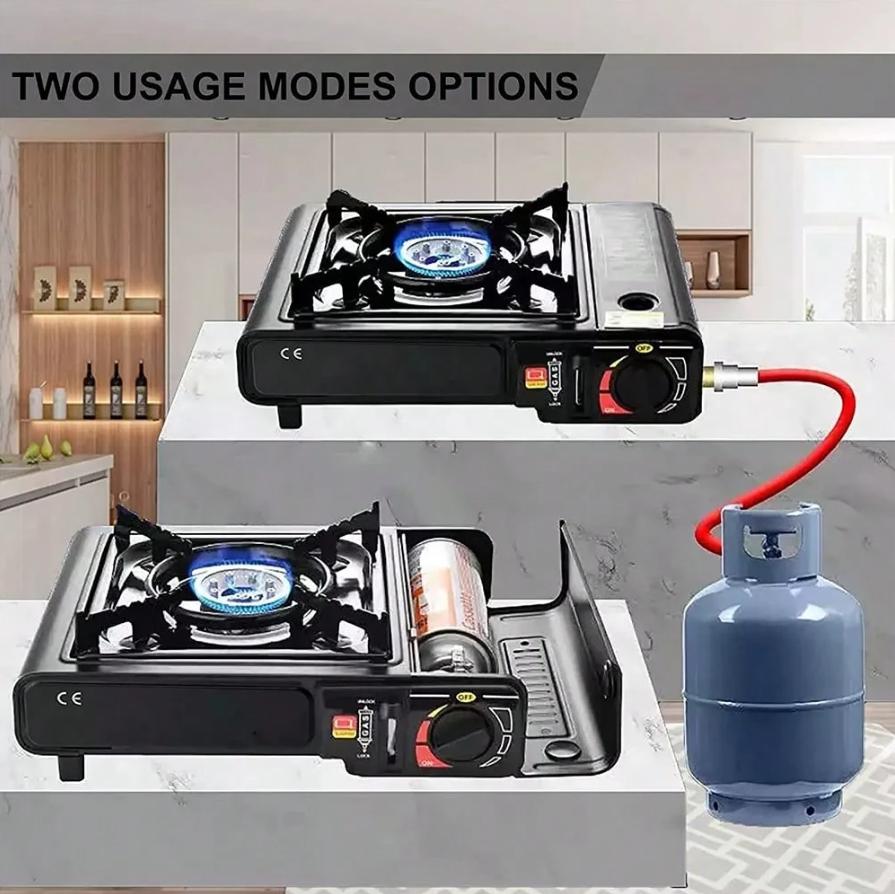 Propane & Butane Camping Stove Windproof Fire Dual Fuel Brass Cooking Burner 3000W, Portable Camping Stove For Outdoor Cooking