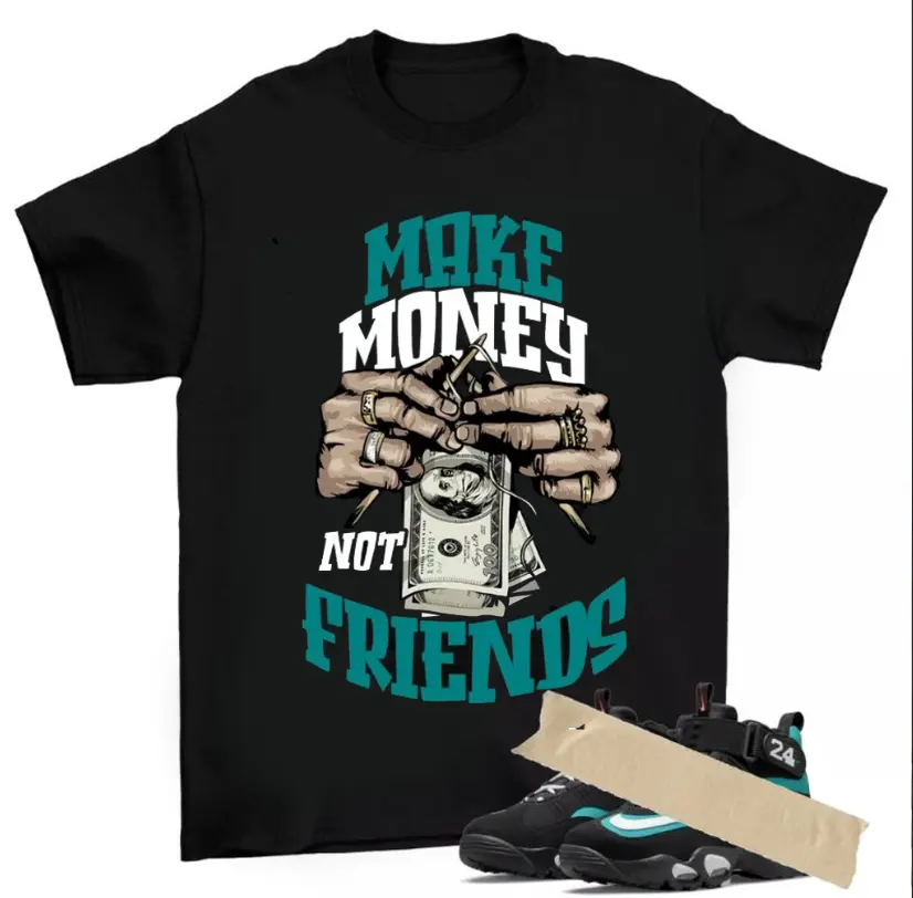 24 Freshwater Black White Teal Griffey Max 1 T Shirt Match Make Money Not Friends Shirt