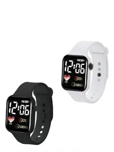 Digital Electronic Sports Watch with LED Display, Tpu Material for Kids & Couples, Perfect Birthday Gift & Party Accessory, Digital Wristwatch, Water Resistant Wristwatch