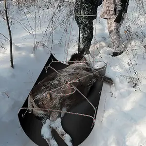 Deer Drag Sleds Multi Purpose Portable Tear Resistant Thickened Snow Sledding Pad Hauling Ice Fishing Supplies