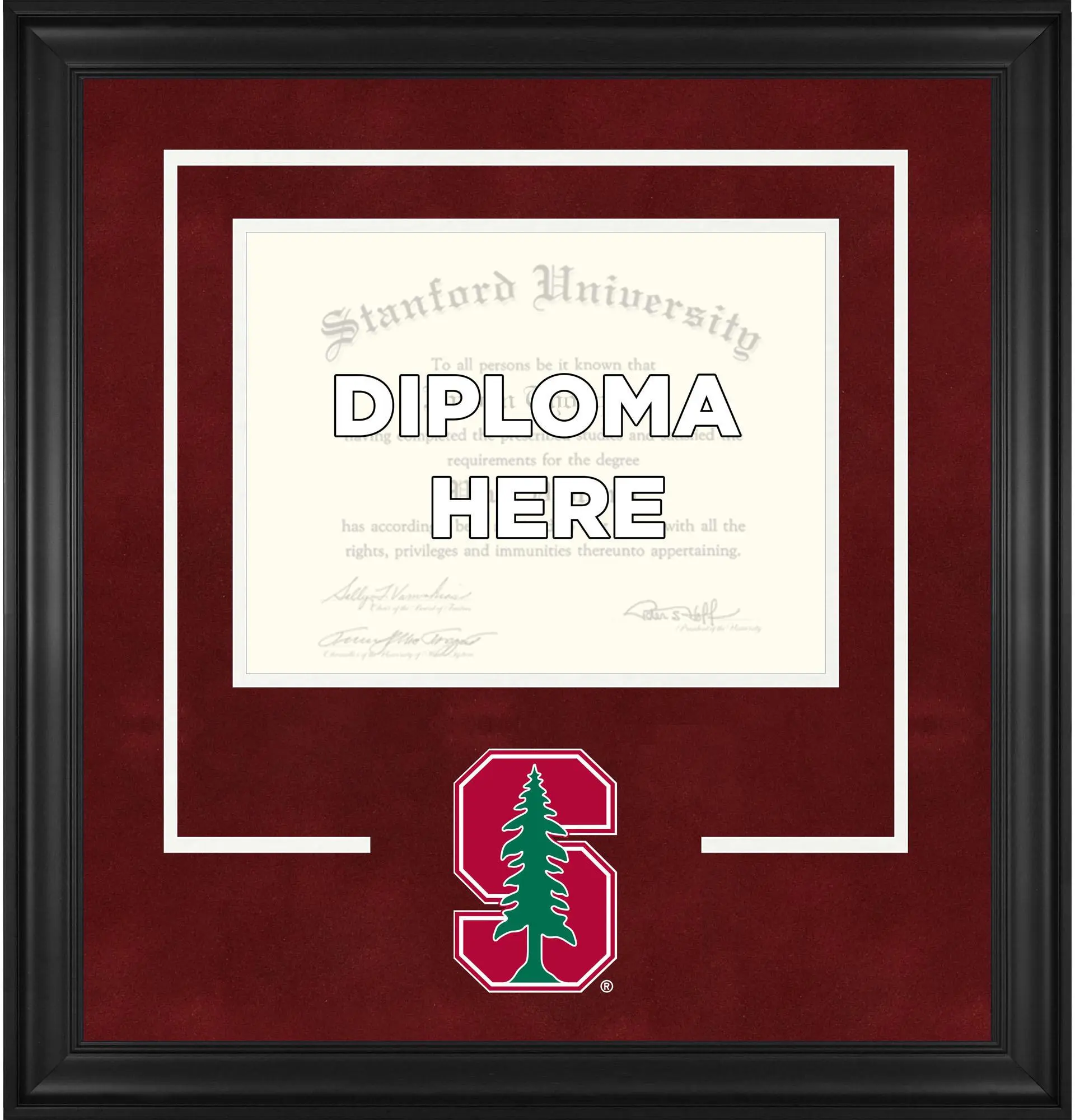 Stanford Cardinal Deluxe 8.5" x 11" Diploma Frame with Team Logo