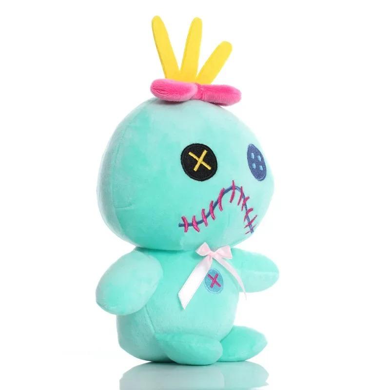 Scrump Plush Toys Pendant Cartoon Lilo and Stitch Plush Toys Soft Stuffed Kawaii Green Doll Xmas Gift For Boys