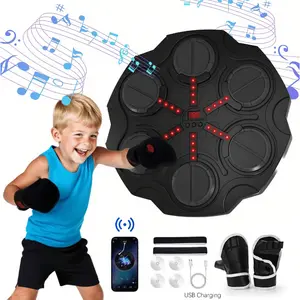 Music Boxing Machine, Smart Bluetooth Boxing Trainer Machine with Gloves, Adjustable Speed Boxing Wall Mount Machine for Kids, Boxing Workout Equipment Target for Home, Office, Gym