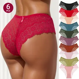 Breathable 12-Piece Women's Underwear Set Assorted Calming & Vibrant Colors Airy for All-Day Freshness Lightweight High Waisted Panty Soft Comfy Brief Everyday Fabric  Womenswear Lace