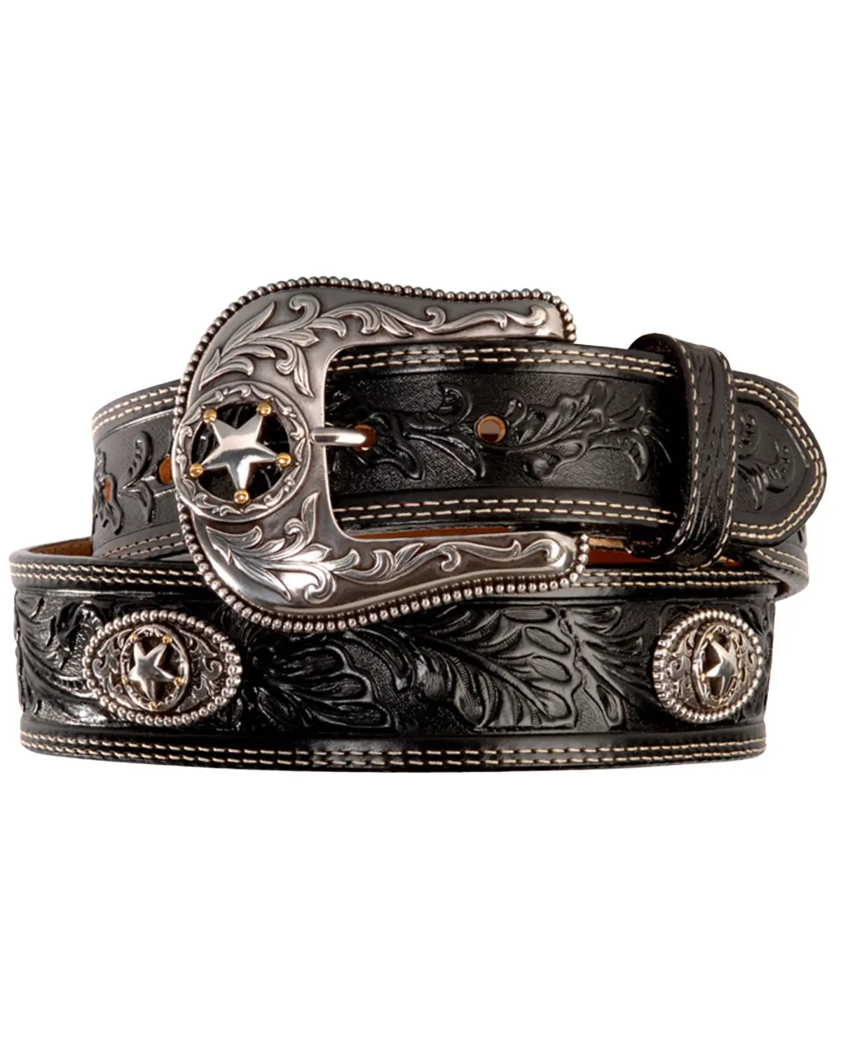 Justin Men's Men'S Ranch Star Concho Belt - C12423
