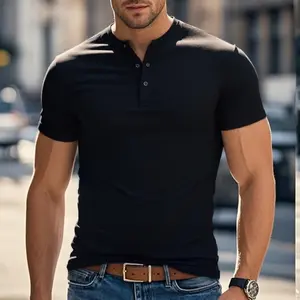 Men's Henley Shirt Short Sleeve Casual T Shirt for Men, Lightweight Breathable Button Down Henley Tee for Daily Wear, Comfortable Summer Shirt for Outdoor, Vacation, Everyday Top,summervibes
