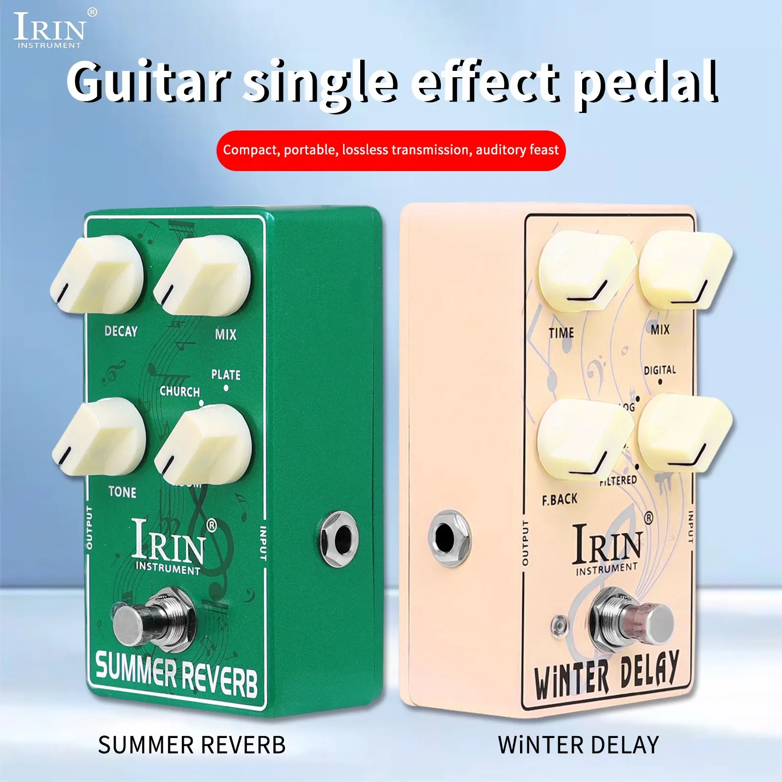 Irin Summer Reverb Effect Pedal, Guitar Effects Pedal for Enhanced Sound, Ideal for Live Performances and Studio Recording
