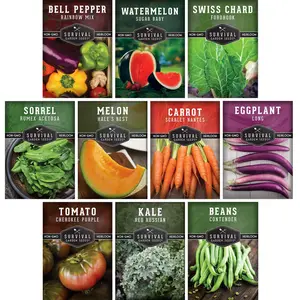 Drought Tolerant Vegetable Seed Collection - 10 Useful Vegetable Seed Packets