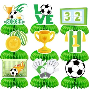2026 Trendy World Cup Soccer Theme Birthday Party Supplies Set, Honeycomb Decorations for Sports Birthdays, in Stock Now