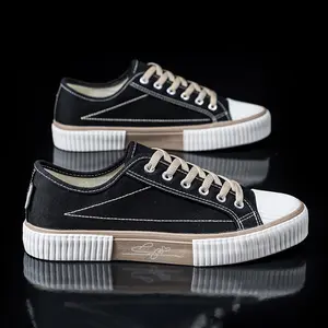 Fashionable Women's Platform Shoes - Contrast Colors, Lace-Up, and Comfortable Flat Sole