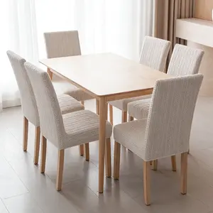 1pc Classic Fashion Plush Dining Chair Slipcover, Anti-Slip, Durable, Easy to Clean, Universal Fit for Dining Room and Living Room, Dining Chair Covers
