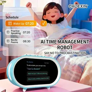 CHDEXIN All-in-One AI Smart Home Guardian with Touchscreen | Smart Voice Reminder Clock with Medication & Task Alerts | Portable Desktop MP3 Speaker