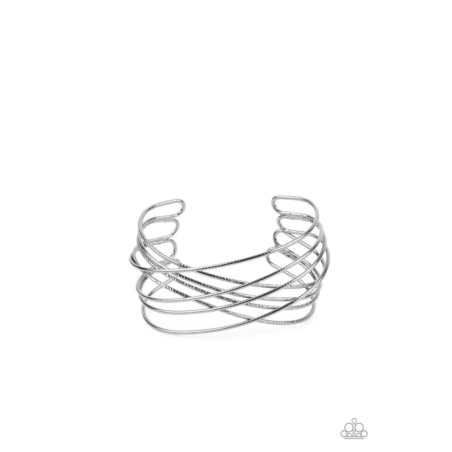 Strike Out Shimmer - Black Gunmetal Bar Cuff Bracelet - Paparazzi
