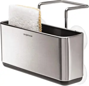 Simplehuman Slim Sink Caddy Sponge Holder - Brushed Stainless Steel, Silver - Simplehuman - Soporte para esponja para fregadero Slim Sink Caddy, acero inoxidable cepillado, color plateado