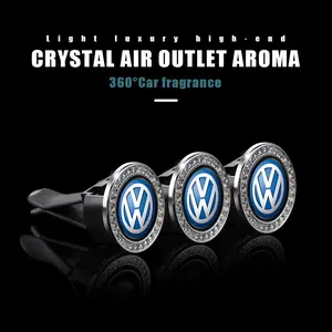 Car Emblem Freshener Solid Perfume Air Conditioner Vent Clip For Volkswagen ID Golf Touareg Passat CC Polo Arteon Jetta Atlas Variant Taos Amarok Tiguan up! Nivus Taigo Caddy Sharan Beetle Touran Scirocco GTI Transporter Caravelle Crafter
