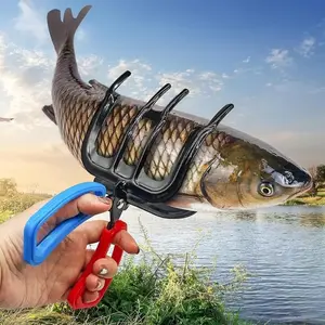 Fish Claw Gripper, Fishing Pliers Gripper, 3 Claw Fish Gripper,Fish Culling System Fish Gripper,Metal Fish Control Clamp, Control Forceps for Catch Fish Fishing Accessories